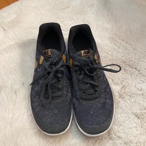 Black & Gold Tie Dye Nike Sneakers